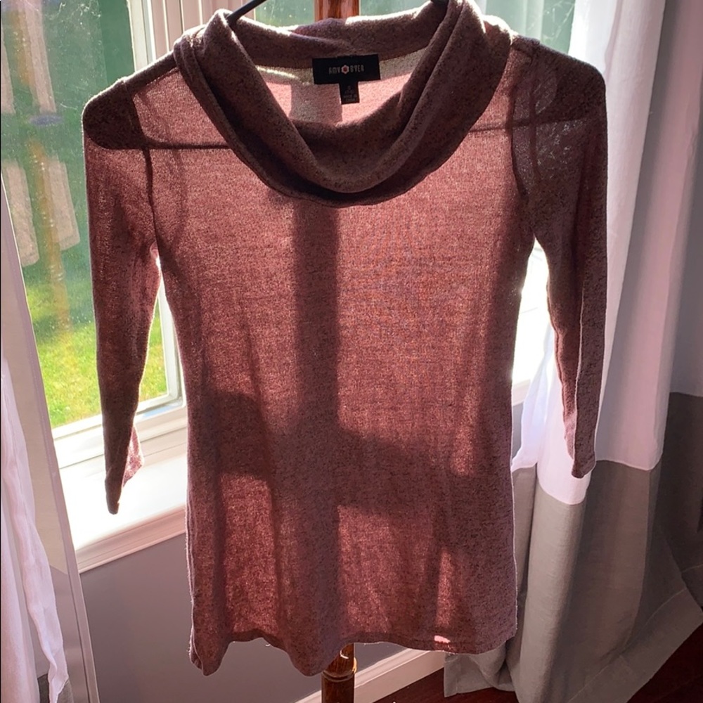 Girls cowl neck mauve shirt